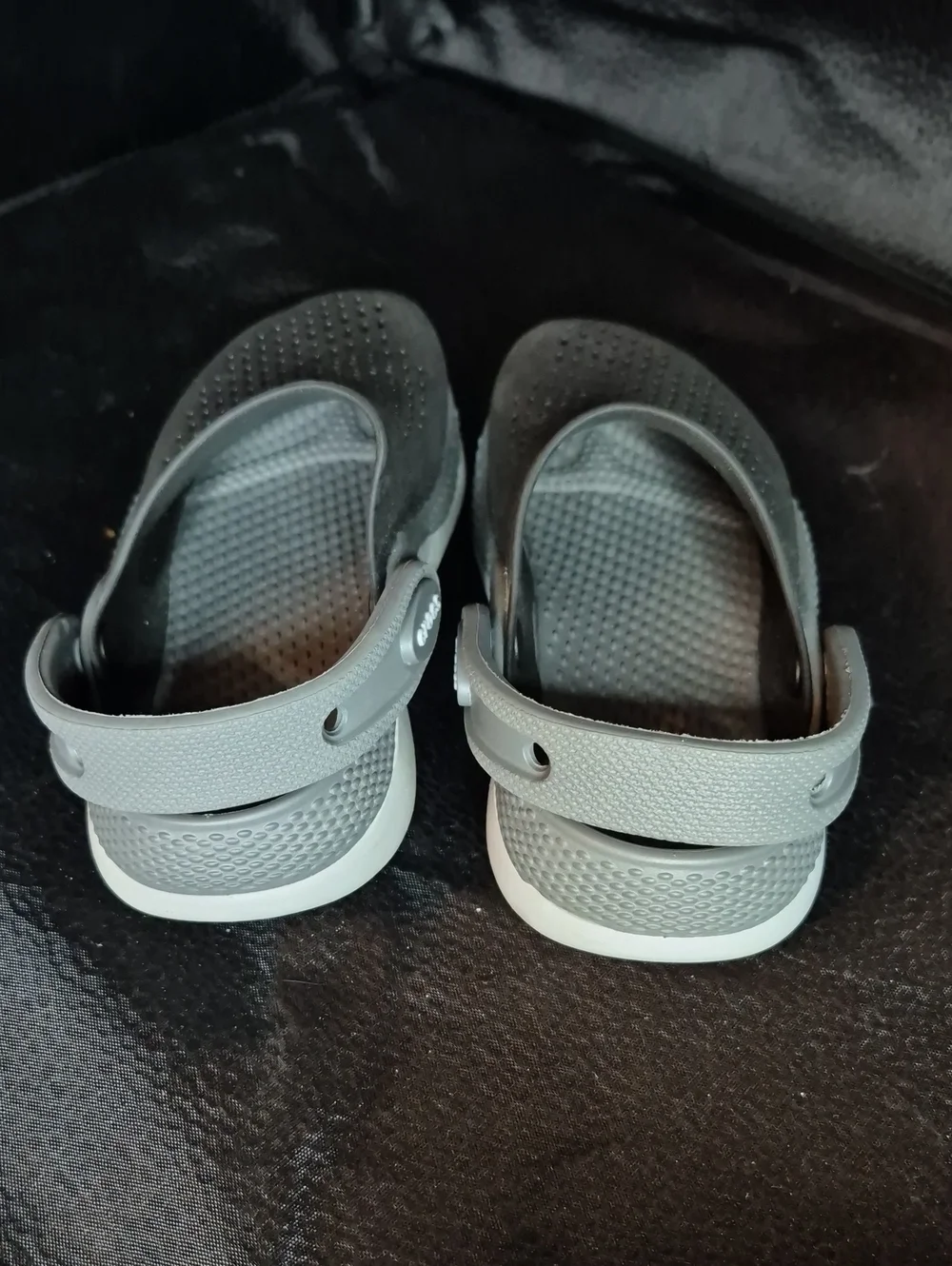 CROCS Toddler Size 10 Black and Grey LiteRide Shoe